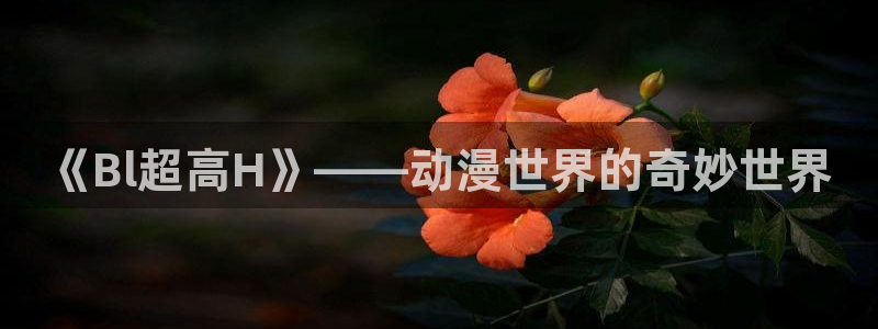 风车动漫官网专注动漫的门户网站：《Bl超高H》——动漫世界的奇妙世界
